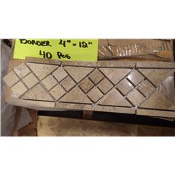 4"X12" TRAVERTINE POLISHED BORDER, 60 PCS