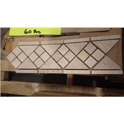 4"X12" TRAVERTINE HONE BORDER, 60 PCS