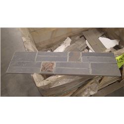 LINDSY GREY WITH RUST ORNAMENTAL PANEL 6 X 24 72 SQ FT