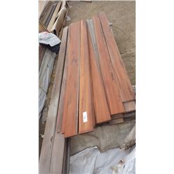 TIGER WOOD TONGUE AND GROOVE 4/4 X 6" X 8' 150 PCS, AND 11 PCS 10'