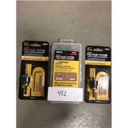 TIGERWOOD PRO PLUG SYSTEM AND TOOL KIT, ONE 100 PLUG KIT AND 2 DRILL KITS