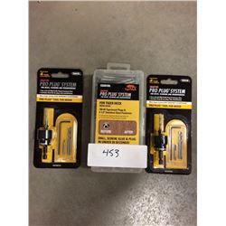 TIGERWOOD PRO PLUG SYSTEM AND TOOL KIT, ONE 100 PLUG KIT AND 2 DRILL KITS