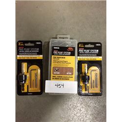 TIGERWOOD PRO PLUG SYSTEM AND TOOL KIT, ONE 100 PLUG KIT AND 2 DRILL KITS