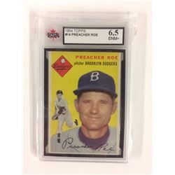 1954 TOPPS #14 PREACHER ROE (6.5 ENM+) KSA