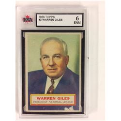1956 TOPPS #2 WARREN GILES (6 ENM) KSA