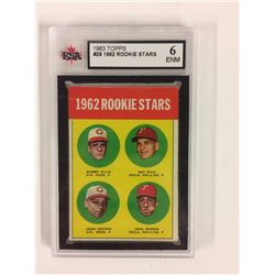 1963 TOPPS #29 1962 ROOKIE STARS (6 ENM) KSA
