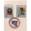 Image 1 : VINTAGE IRON ON DECALS & NY RANGERS HOCKEY PIN
