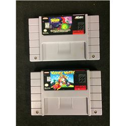 SUPER NINTENDO VIDEO GAME LOT (SPAWN, WARIO'S WOODS)