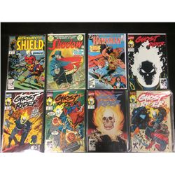 COMIC BOOK LOT  (SHIELD, GHOST RIDER, SHADOW, HAWKMAN)