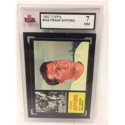 1962 TOPPS #104 FRANK GIFFORD (7 NM) KSA