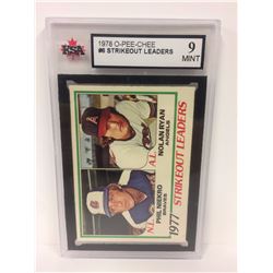 1978 O-PEE-CHEE #6 STRIKEOUT LEADERS (9 MINT) KSA
