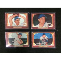 1955 BOWMAN BASEBALL TRADING CARDS LOT (KONSTANTY, JOOST, MATHEWS, DITTMER)