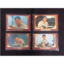 1955 BOWMAN BASEBALL TRADING CARDS LOT (HODGES, HOUTERMANN, STRICKLAND, COLLUM)