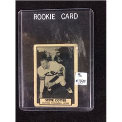 1962 TOPPS CFL FOOTBALL CARD #7 STEVE COTTER (ROOKIE) BC LIONS