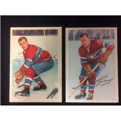 1953-54 Parkhurst (#32 BOUCHARD, #35 CURRY)