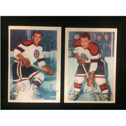 1953-54 Parkhurst (#71 HUCUL, #72 FOGOLIN)