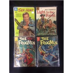 VINTAGE DC COMIC BOOK LOT (SEA HUNT, THE FROGMEN, LIGHT IN THE FOREST)