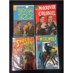 VINTAGE DELL COMIC BOOK LOT (ROOM 222, MCKEEVER COLONEL, SPACE MAN, WEREWOLF)