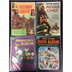 VINTAGE DELL COMIC BOOK LOT (INDIAN CHIEF, BULLWHIP GRIFFIN, DONALD DUCK)