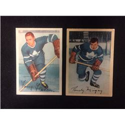 1953-54 Parkhurst (#14 FLAMAN, #17 MIGAY)