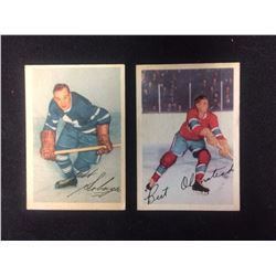 1953-54 Parkhurst (#16 SOLINGER, #19 OLMSTEAD)