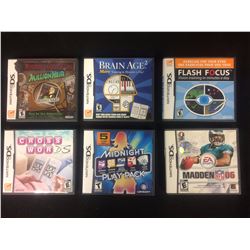 NINTENDO DS VIDEO GAME LOT (MILLIONHEIR, CROSSWORDS, BRAIN AGE & MORE...)
