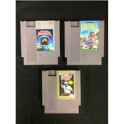 NINTENDO VIDEO GAME LOT (CAPTAIN SKYHAWK, FOOTBLL, FIGHTING GOLF)
