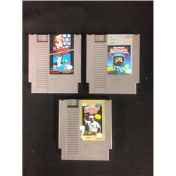 NINTENDO VIDEO GAME LOT (MARIO BROS/DUCK HUNT, CAPTAIN SKYHAWK, FIGHTING GOLF)