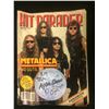 Image 1 : METALLICA AUTOGRAPHED "HIT PARADER" MAGAZINE W/ BACKSTAGE PASS & USED CONCERT TICKET (1989)
