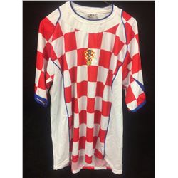 Team Croatia Federation Soccer Jersey SS Men Checkered Stadium Home