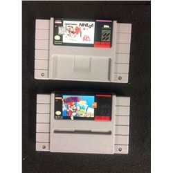 SUPER NINTENDO VIDEO GAME LOT (NHL 96 & MARIO PAINT)