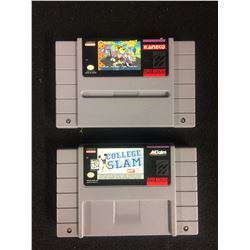 SUPER NINTENDO VIDEO GAME LOT (CHESTER CHEETAH (JAPAN) & COLLEGE SLAM)