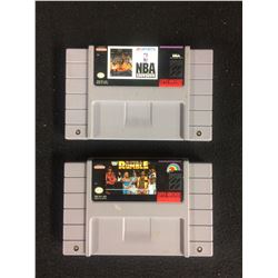 SUPER NINTENDO VIDEO GAME LOT (NBA SHOWDOWN & ROYAL RUMBLE)