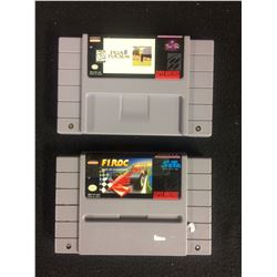 SUPER NINTENDO VIDEO GAME LOT (PGA TOUR 96 & F1 ROC)