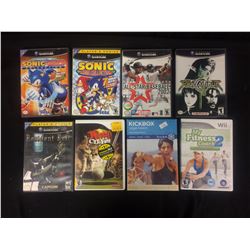 NINTENDO GAME CUBE VIDEO GAMES LOT (SONIC, KING OF CLUBS, SOUL CALIBER & MORE...)