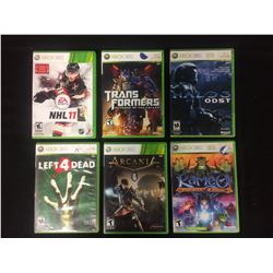 XBOX 360 VIDEO GAME LOT (TRANSFORMERS, NHL 11, LEFT 4 DEAD)