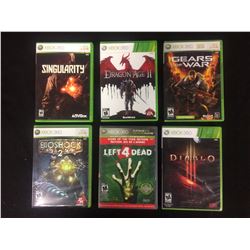 XBOX 360 VIDEO GAME LOT (SINGULARITY, GEARS OF WAR, DIABLO & MORE...)