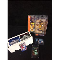NBA BASKETBALL TRADING CARDS W/ KOBE BRYANT ACTION FIGURE