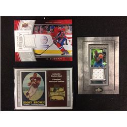 GAME WORN JERSEY & STADIUM SEAT CARD LOT