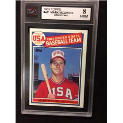 1985 TOPPS #401 MARK MCGUIRE RC (8 NMM) KSA