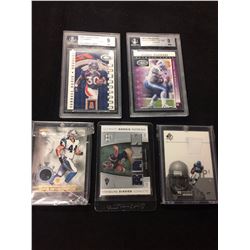 FOOTBALL TRADING CARDS LOT (DAVIS, SANDERS, LEONARD & MORE...)