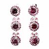 Image 1 : Natural Raspberry Rhodolite Garnet Ruby Earrings