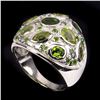 Image 2 : Natural Green Peridot & Chrome Diopside Ring