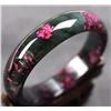 Image 1 : Natural Chinese Jade Floral Bracelet/Bangle