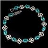Natural Paraiba Blue Apatite 54 Carats Bracelet
