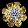 Natural Citrine & Sapphire Ring