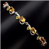 Image 3 : Natural Oval Citrine Chrome Diopside 65 Carats Bracelet