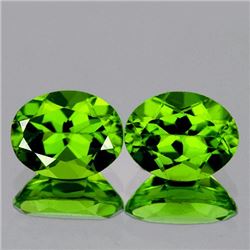 Natural AAA Green Peridot Pair 9x7 MM -VVS