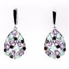 Natural Chalcedony Amethyst Mozambique Garnet Earring