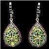 Image 1 : Natural Peridot Emerald Garnet Sapphire Earrings